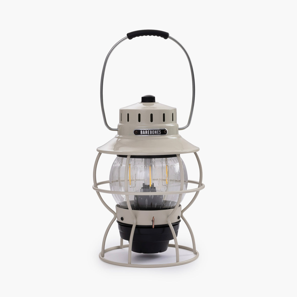 Barebones Living Railroad Lantern Vintage White LIV-180 W/ Free