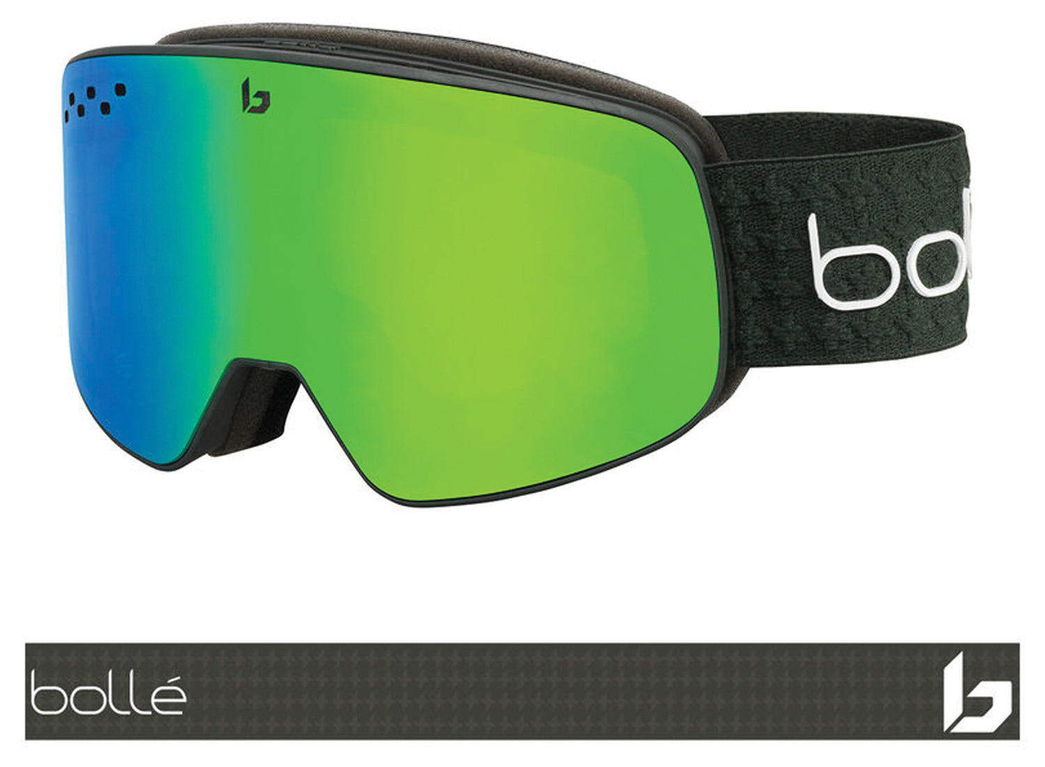 Bolle Nevada Forest Matte Green Emerald Cat 2 Lens