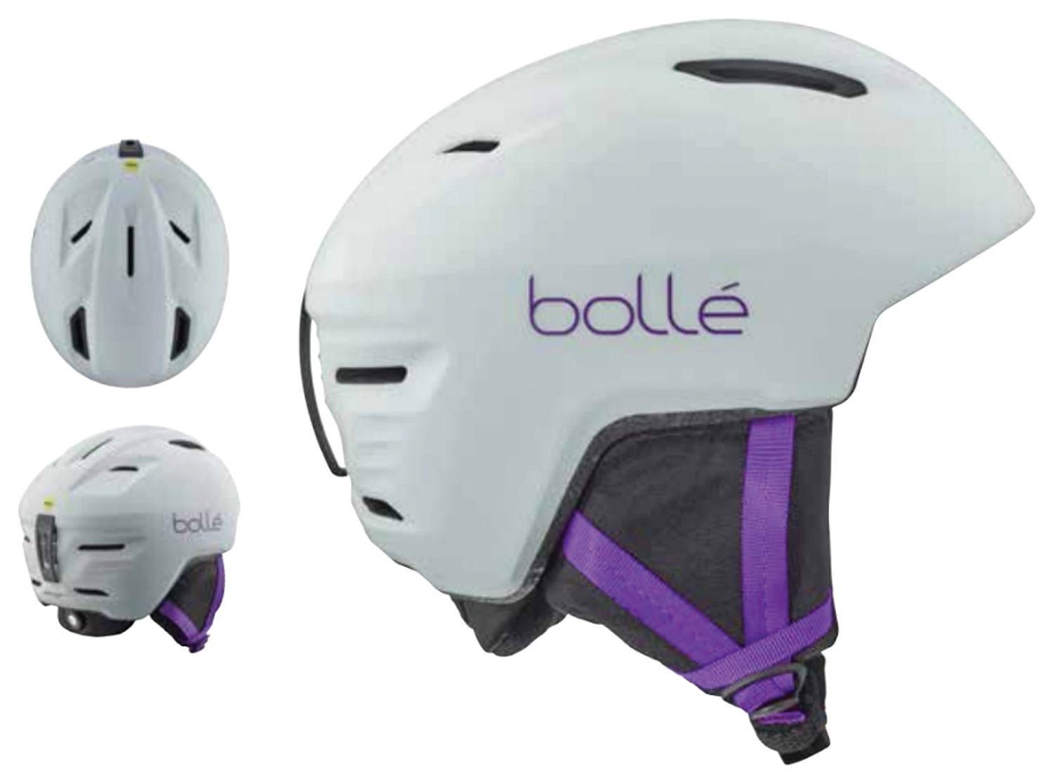 Bolle Atmos Youth Mips White Purple Matte S 52-55Cm