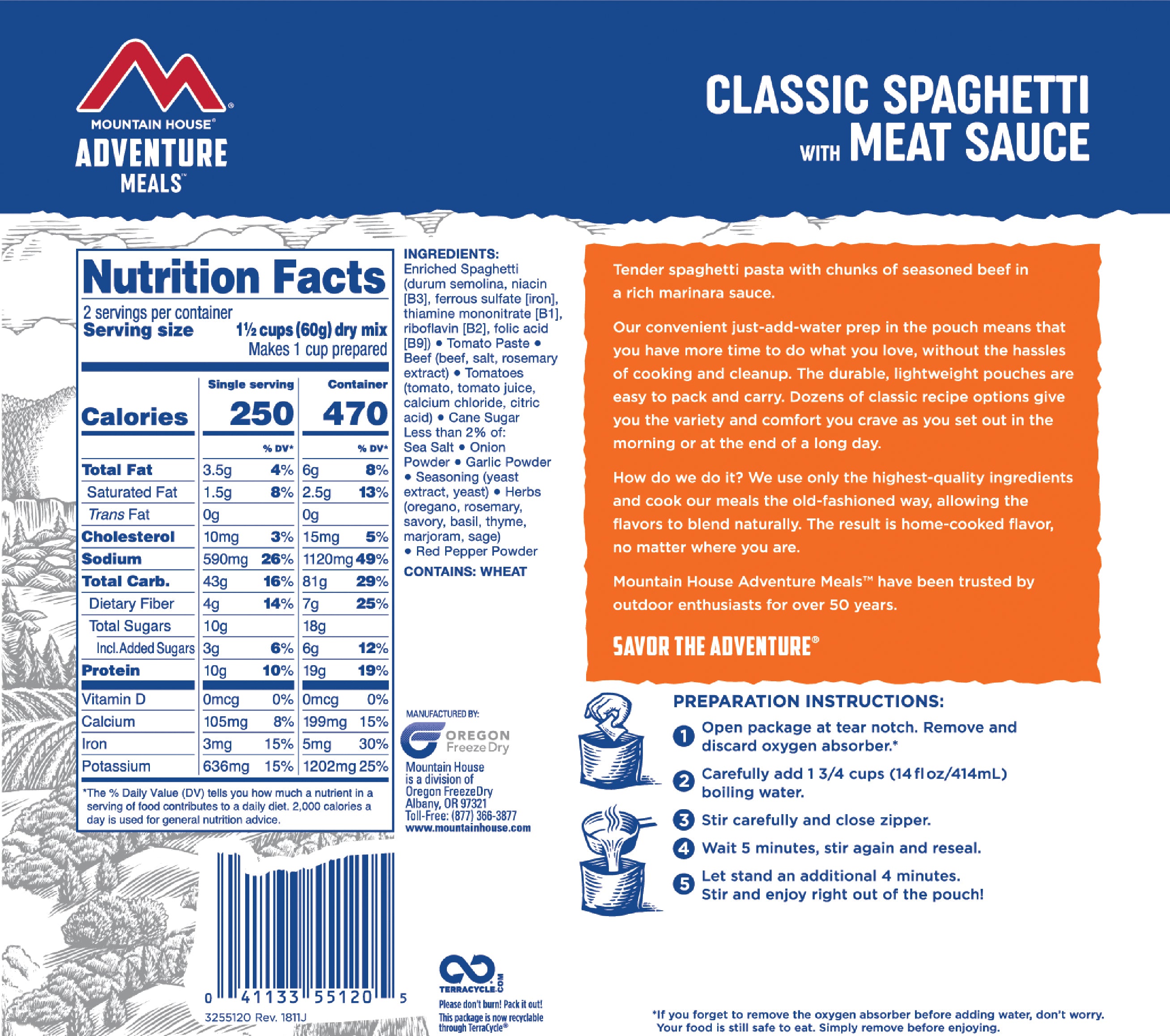CLASSIC SPAGHETTI WITH MEAT SAUCE CLEAN LABEL