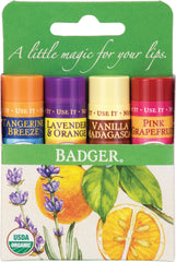 Badger Classic Lip Balm 4 Pack