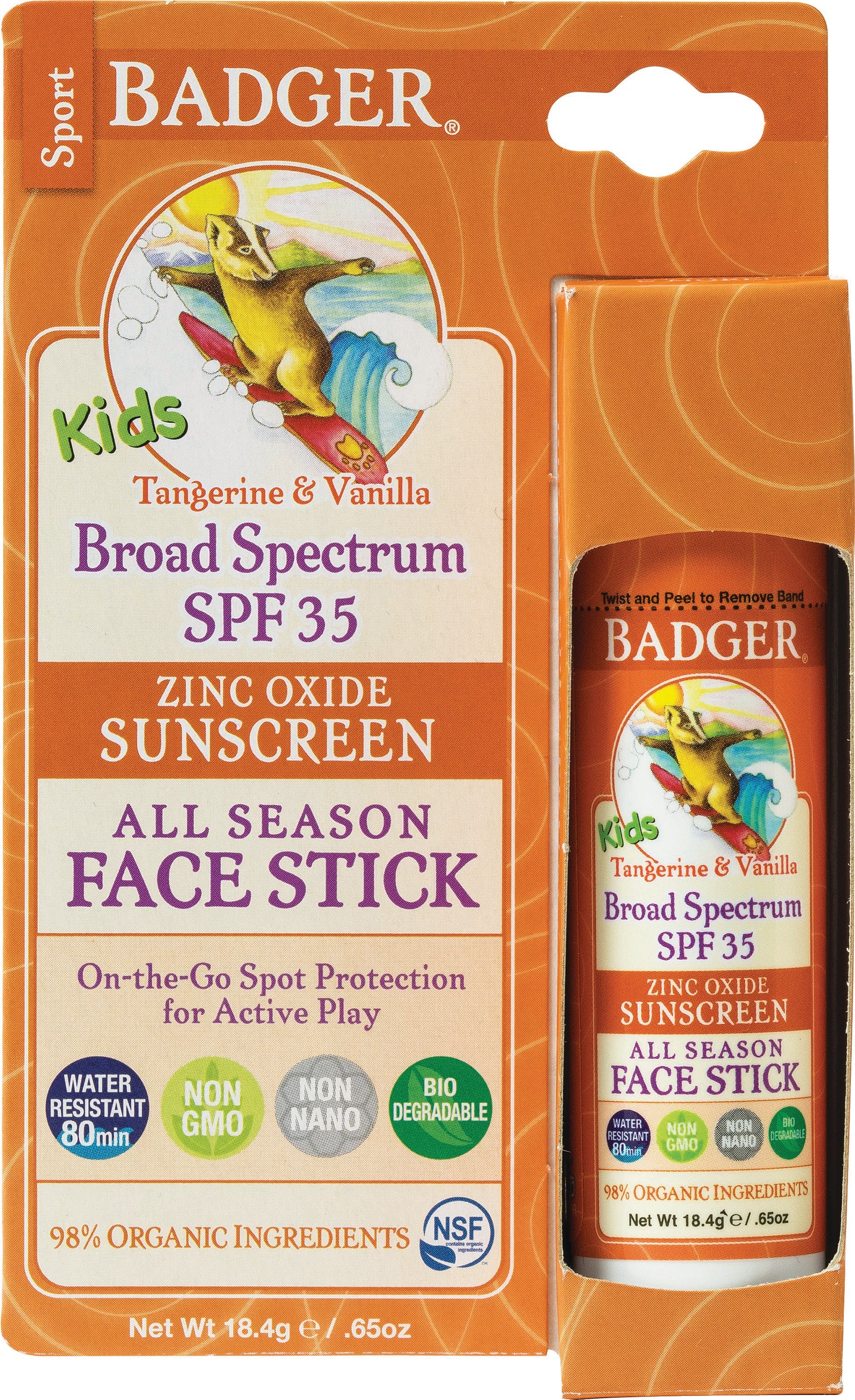 Badger Kids Spf 35 Spt Stick .65 Oz