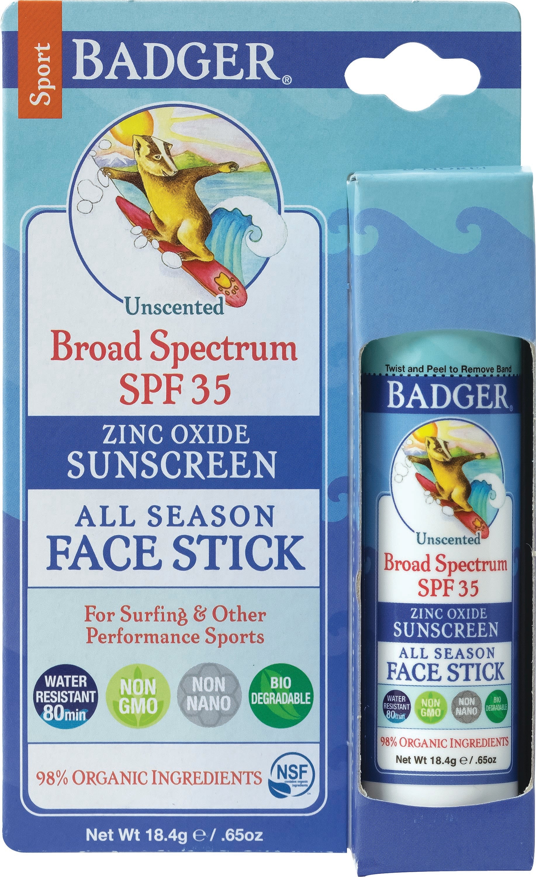 Badger SPF 35 Spt Stick .65 Oz