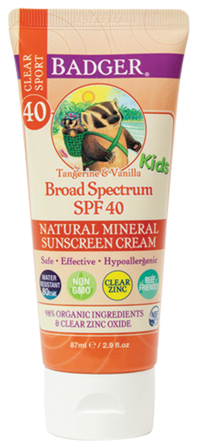 Badger Pls Zinc Sunscreen SPF40 2.9oz