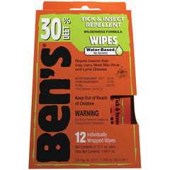 BenS 30% Deet Wipes 12 Pk