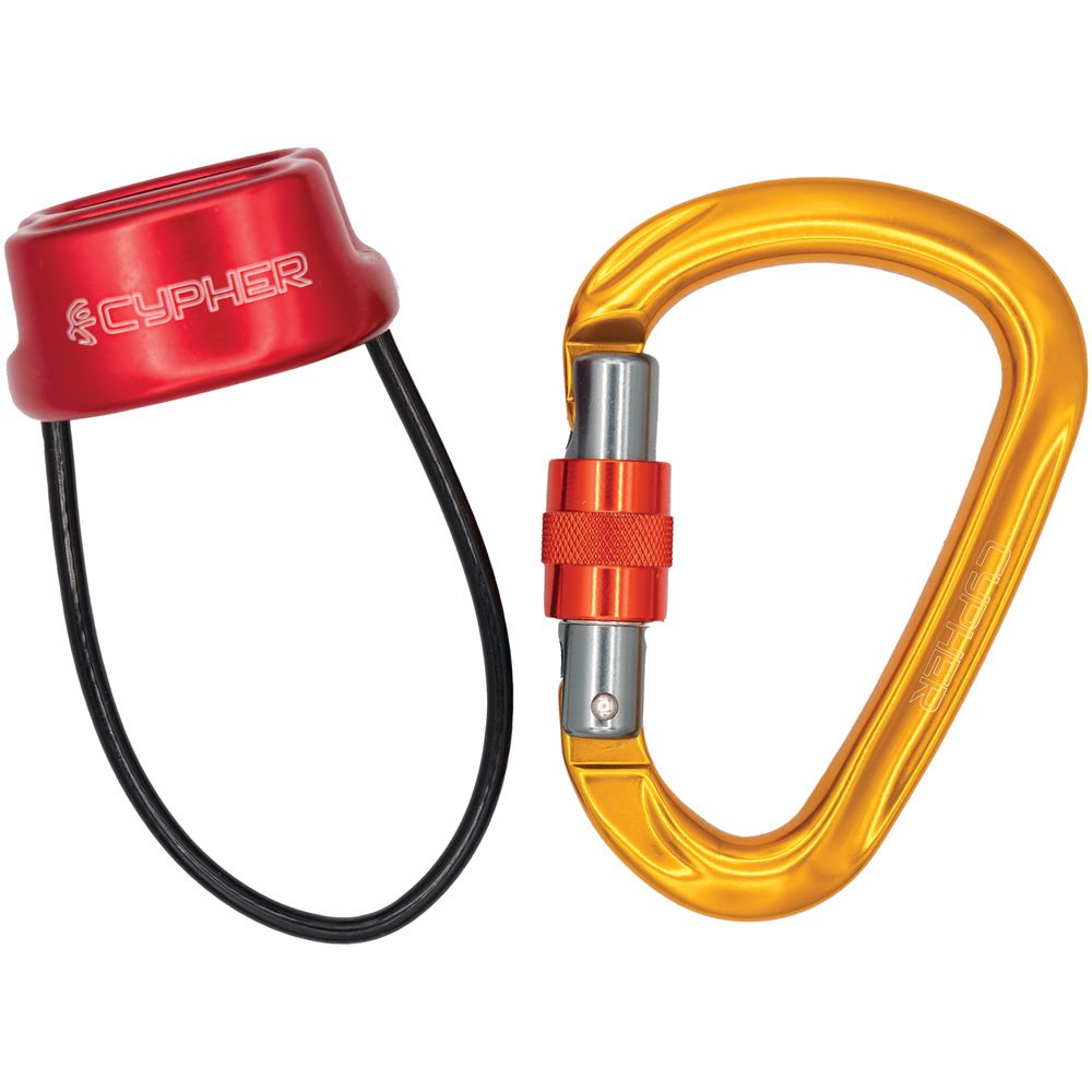 Cypher ARC Belay Device with HMS Screw Lock Carabiner Kit