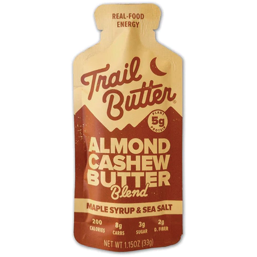 Trail Butter Lil Squeeze 1.15 oz Pouch - Maple Syrup and Sea Salt Almond Cashew Butter