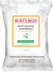 BurtS Bees Facial Cleansing Towelettes Sensitive 30Ct