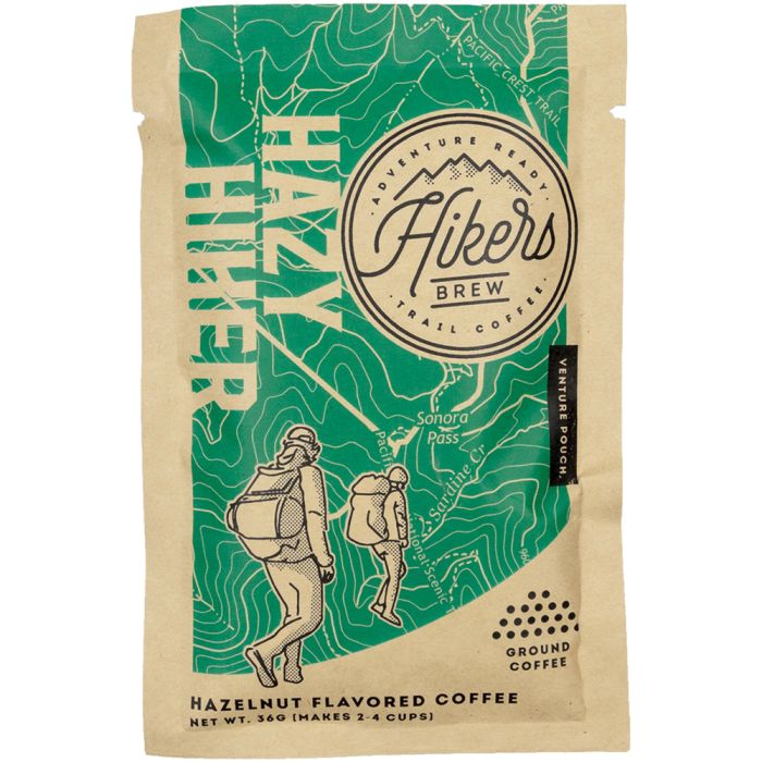 Hikers Brew Hazy Hiker Hazelnut Flavored Coffee Grinds - Venture Pouch