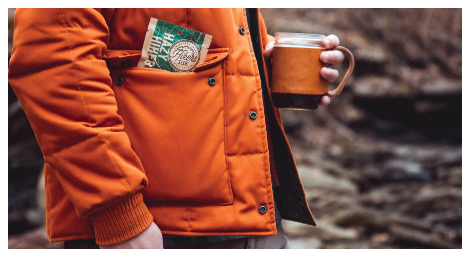 Hikers Brew Hazy Hiker Hazelnut Flavored Coffee Grinds - Venture Pouch