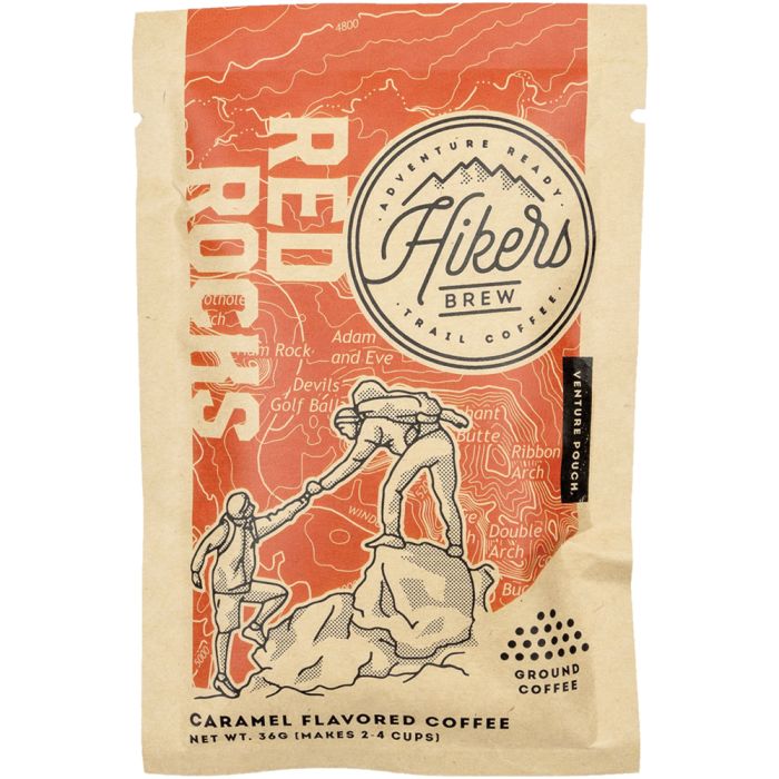 Hikers Brew Red Rocks Caramel Flavored Coffee Grinds - Venture Pouch