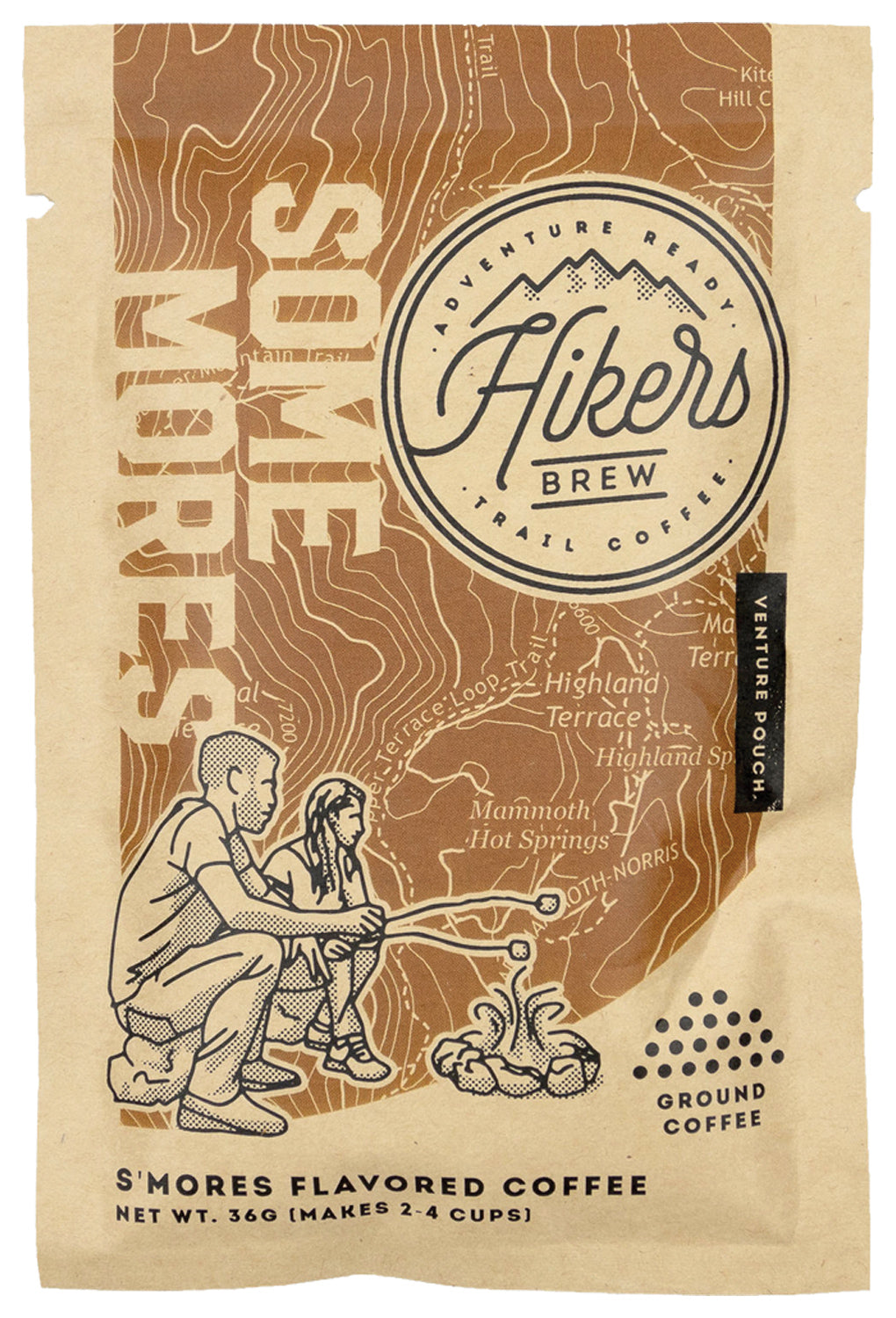 Hikers Brew Some Mores Smores Flavored Coffee Grinds - Venture Pouch