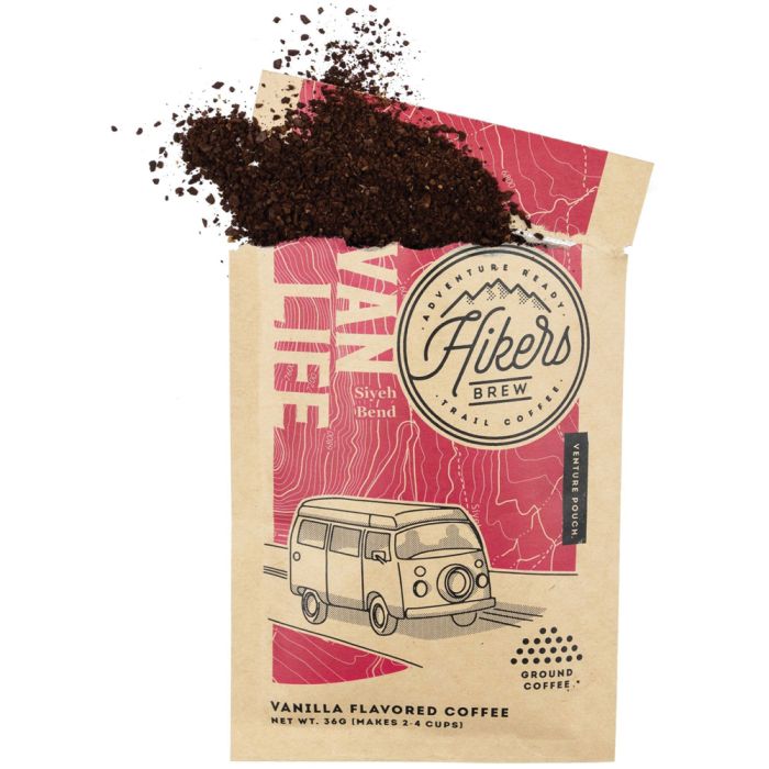 Hikers Brew Van Life Vanilla Flavored Coffee Grinds - Venture Pouch