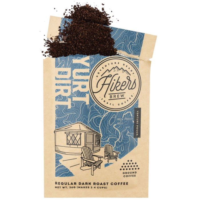 Hikers Brew Yurt Dirt Dark Roast Coffee - Venture Pouch