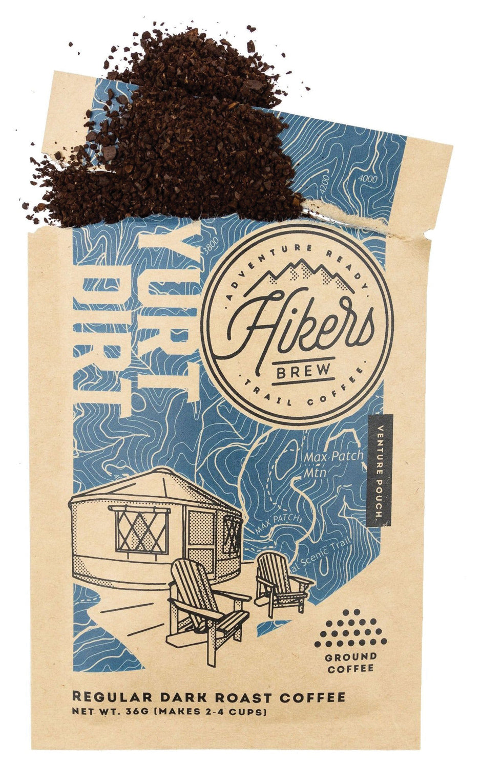 Hikers Brew Yurt Dirt Dark Roast Coffee - Venture Pouch