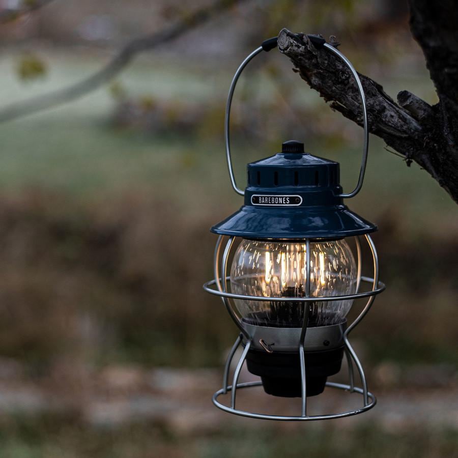 Barebones Living Railroad Lantern - Ocean Blue - LIV-181