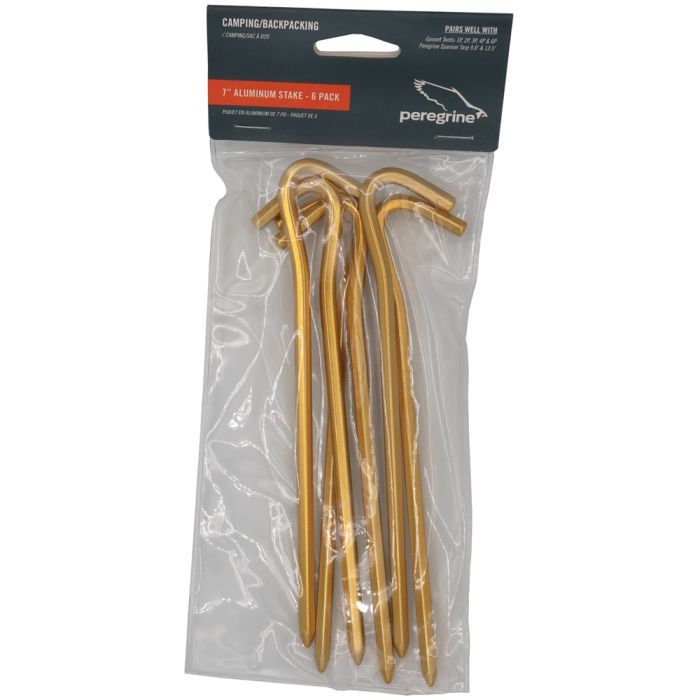 Peregrine 7" Aluminum Stake - 6 Pack