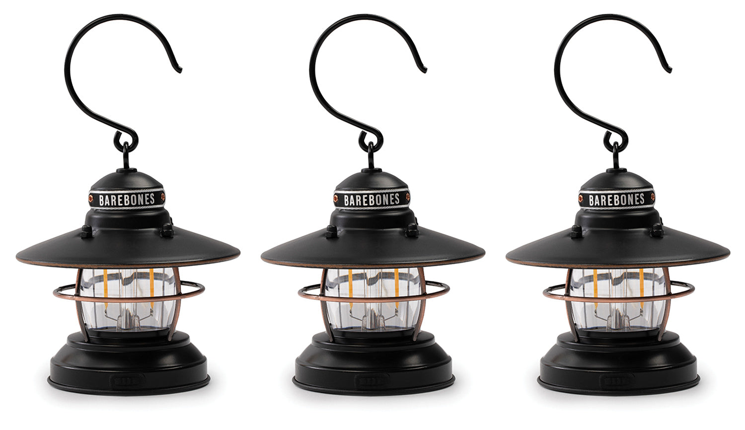 Barebones Living Edison Mini Lantern 3pk Antique Bronze