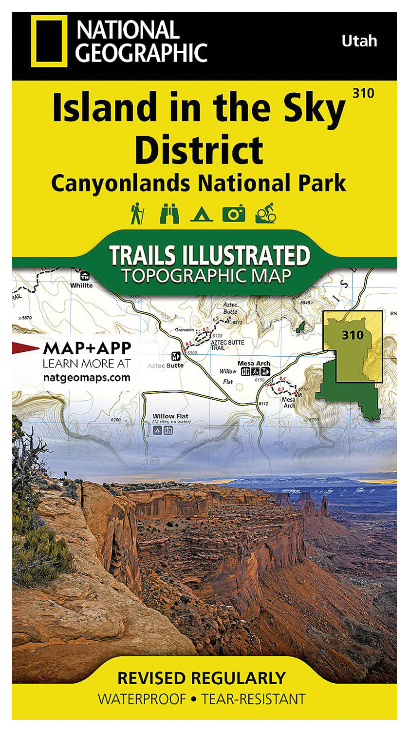 Island In The Sky Map National Geographic ISLAND IN THE SKY MAP