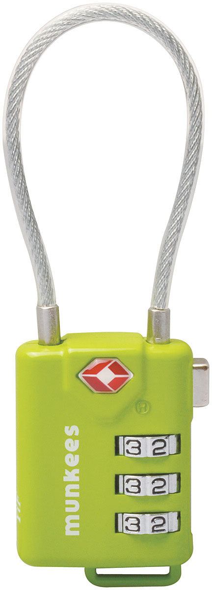 Tsa Cable Combo Lock Munkees TSA CABLE COMBO LOCK