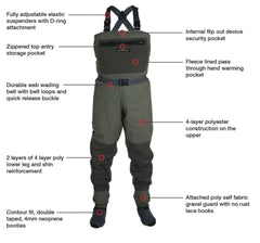Deadfall Stout Wader Lg Brn Compass 360 DEADFALL STOUT WADER LG BRN