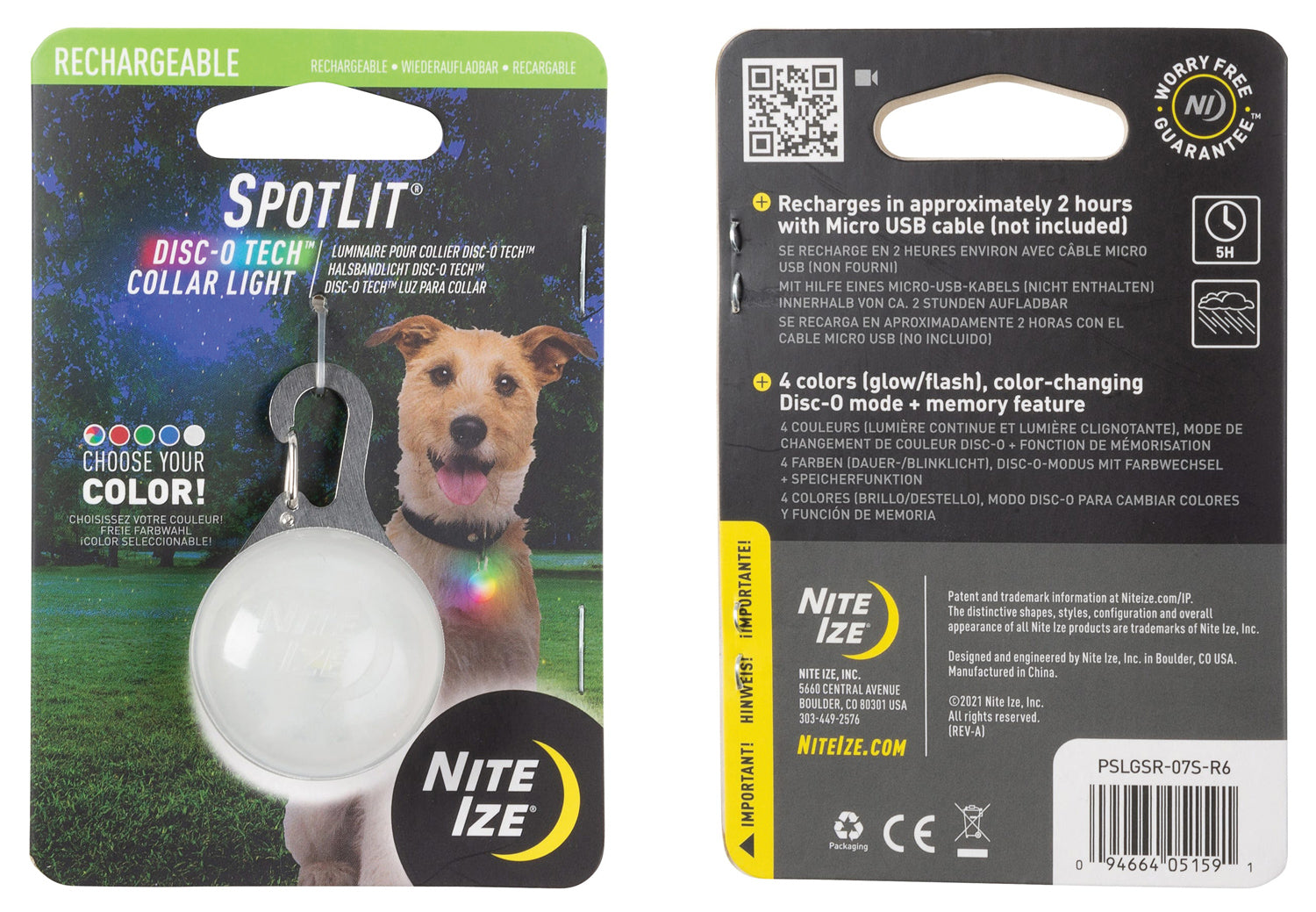 Spotlit Recharge Collar Light Nite Ize SPOTLIT RECHARGE COLLAR LIGHT