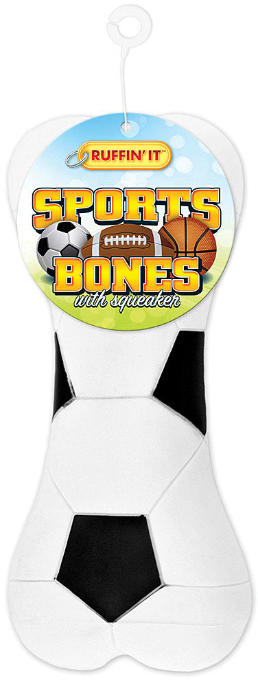 Sport Bones W/Squeaker Assort Ruffin' It SPORT BONES W/SQUEAKER ASSORT