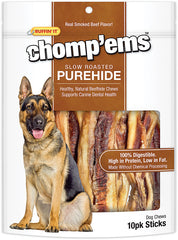 Chomp'Ems Purehide Sticks 10Pk Ruffin' It CHOMP'EMS PUREHIDE STICKS 10PK