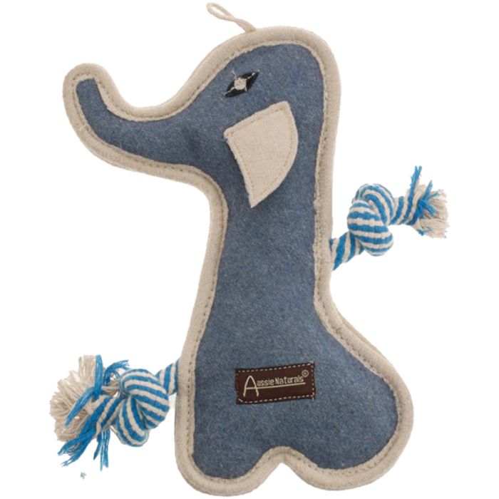 Aussie Naturals Tuff Mutt Elephant Dog Toy