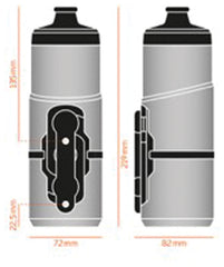 Twist 600Ml Bottle Set - Smoke Fidlock TWIST 600ML BOTTLE SET - SMOKE