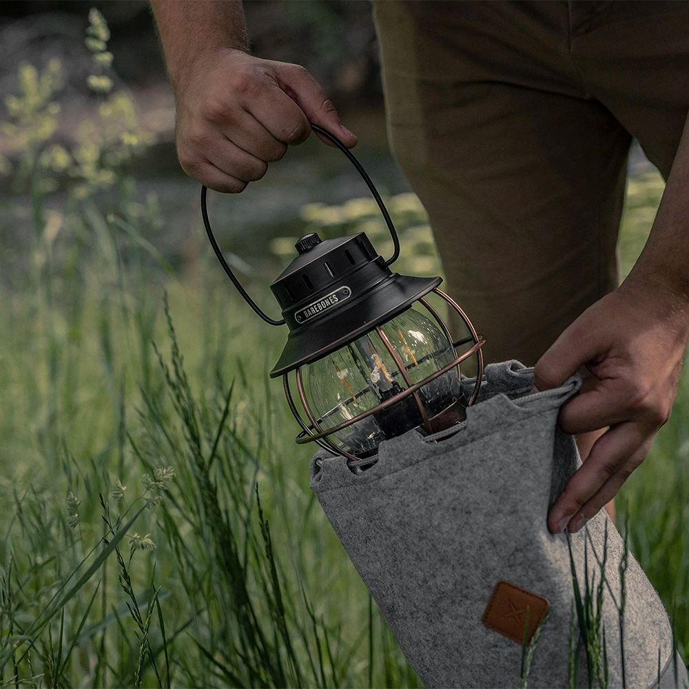 Barebones Living Gray Felt Lantern Storage Bag